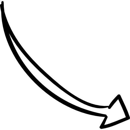 Right drawn arrow